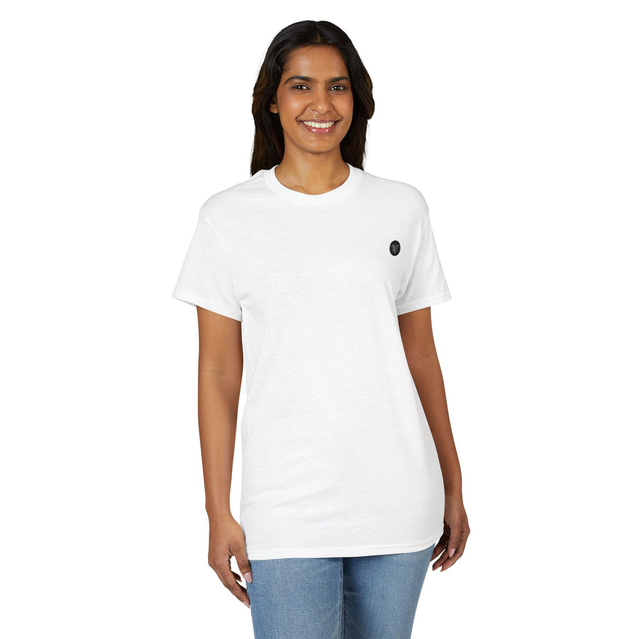 Street Gothic Logo T-Shirt — 'Doomsday' Black Script Back Print