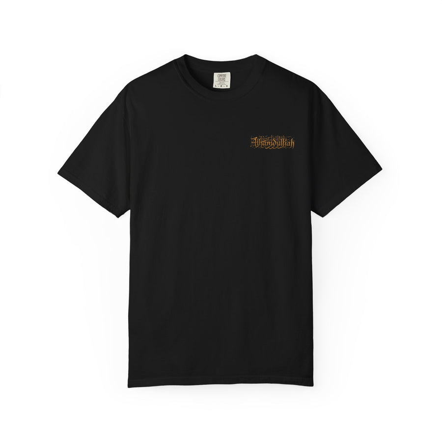 Cozy Floral Script T-Shirt – "Thankful" Chest Print, Casual Everyday Tee
