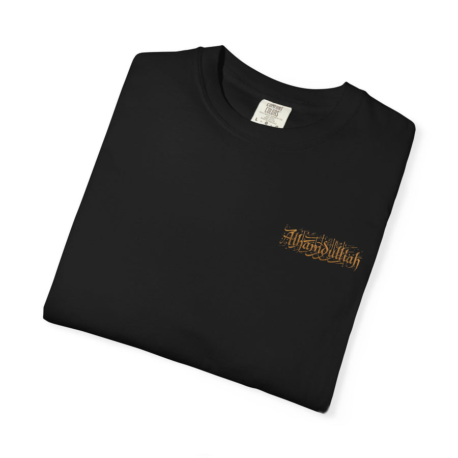 Cozy Floral Script T-Shirt – "Thankful" Chest Print, Casual Everyday Tee