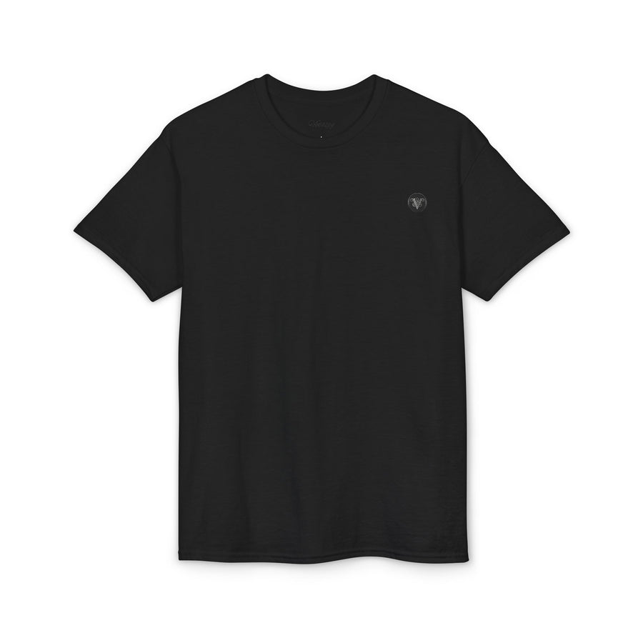Street Gothic Logo T-Shirt — 'Doomsday' Black Script Back Print