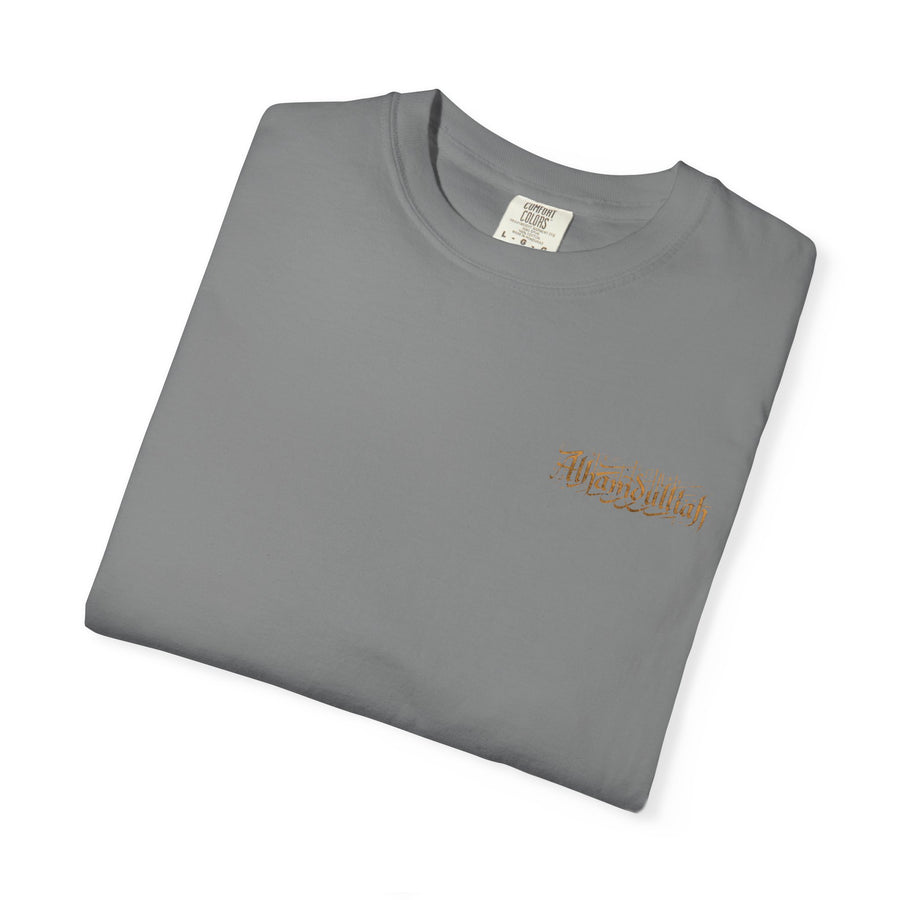 Cozy Floral Script T-Shirt – "Thankful" Chest Print, Casual Everyday Tee