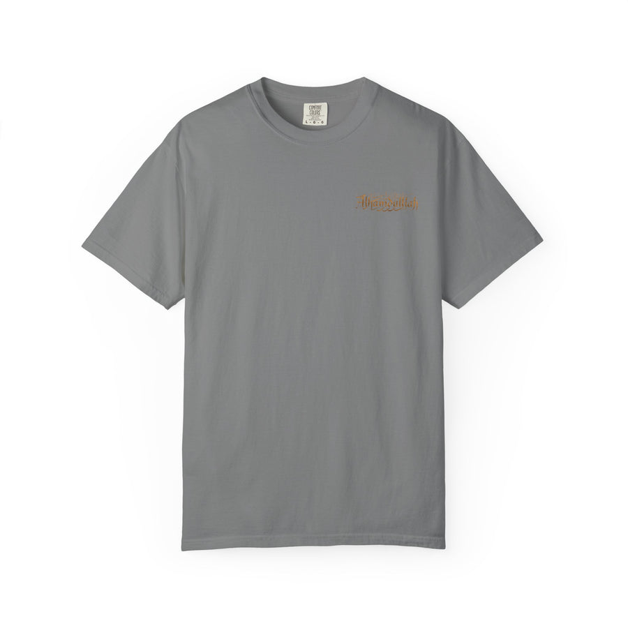 Cozy Floral Script T-Shirt – "Thankful" Chest Print, Casual Everyday Tee