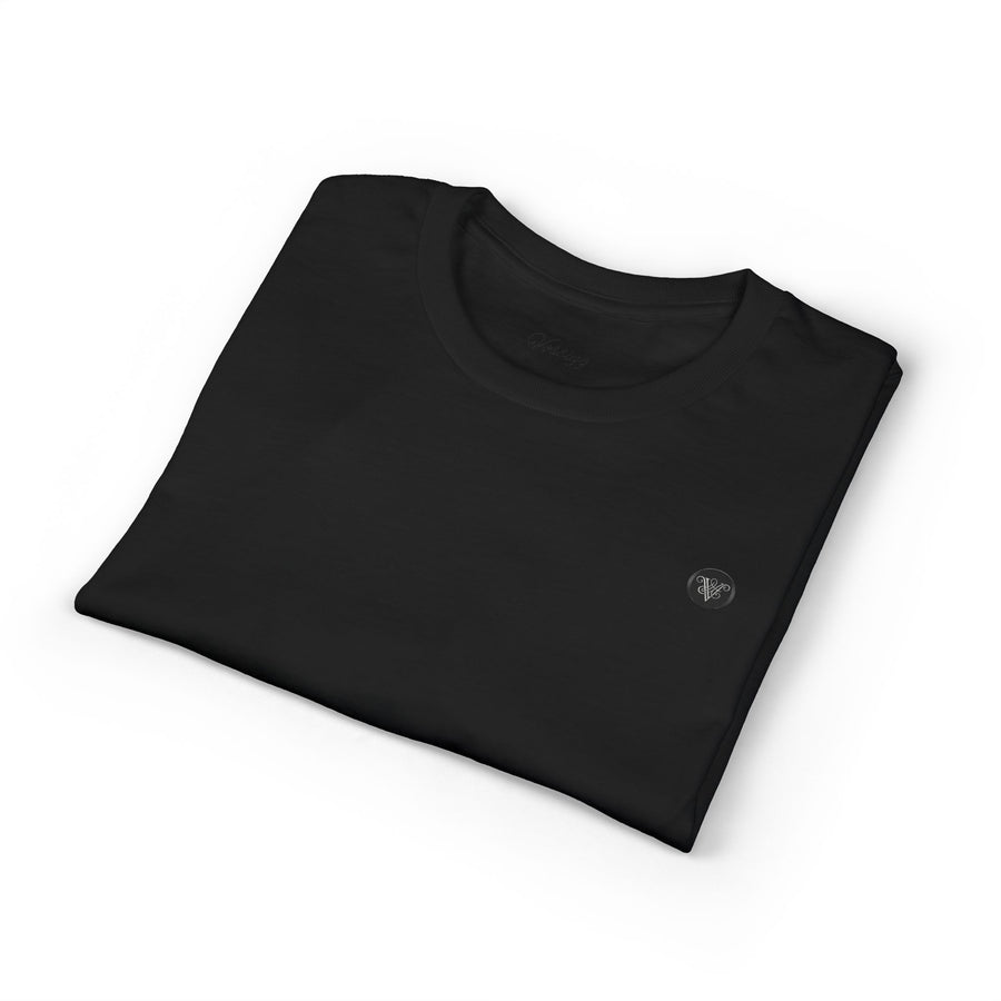 Street Gothic Logo T-Shirt — 'Doomsday' Black Script Back Print