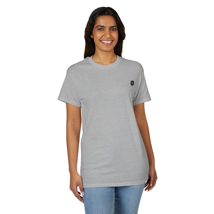 Street Gothic Logo T-Shirt — 'Doomsday' Black Script Back Print