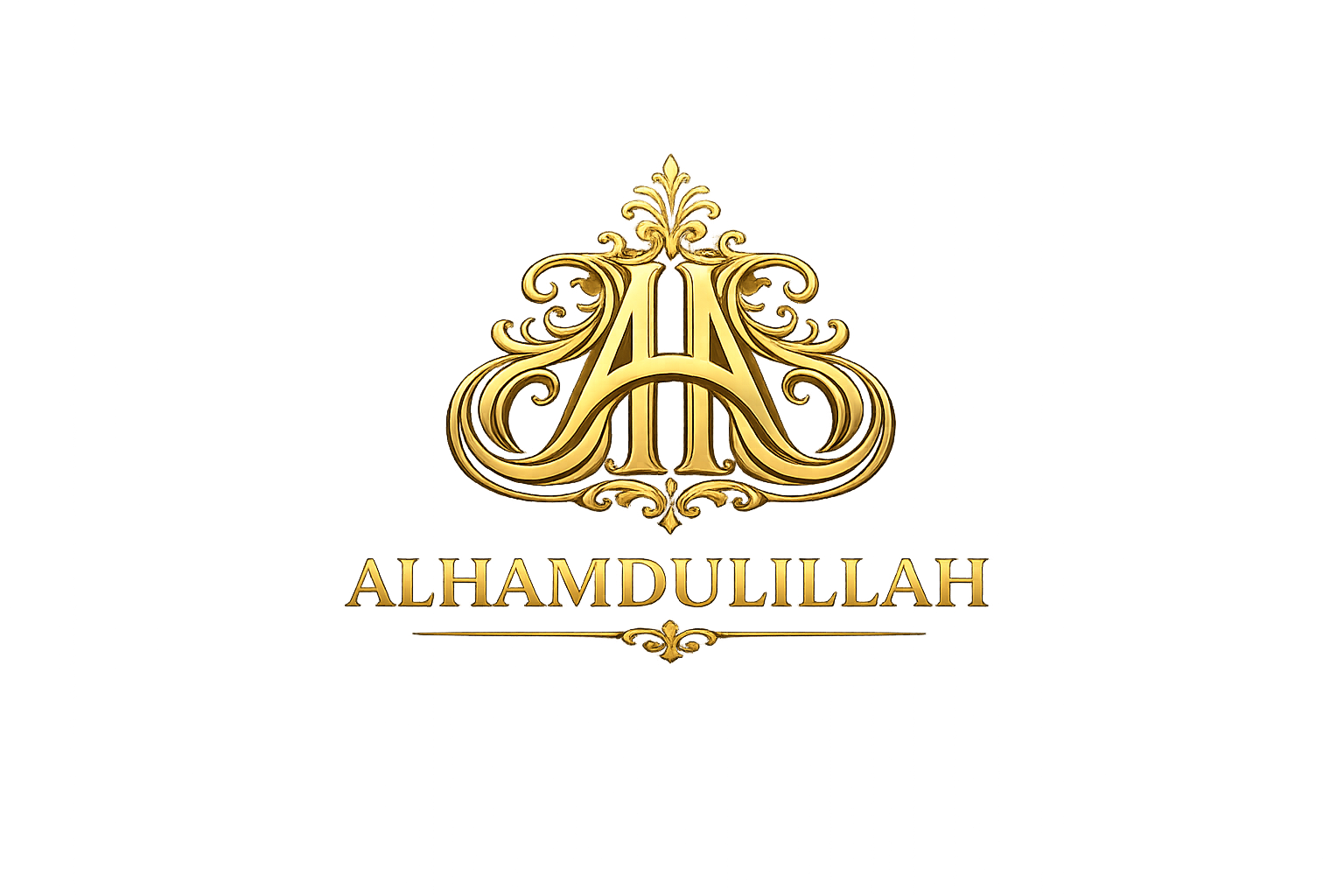 Alhamdulillah Gold Crest Tee — Islamic Faith Graphic T-Shirt