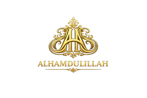 Alhamdulillah Gold Crest Tee — Islamic Faith Graphic T-Shirt