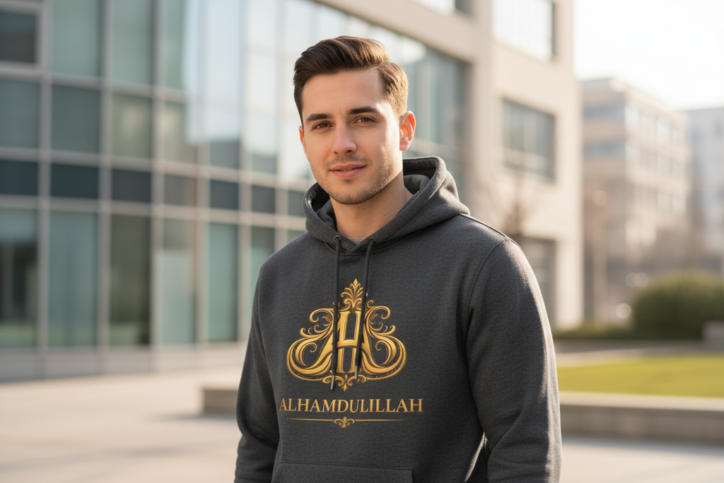 Alhamdulillah Premium Hoodie Gray